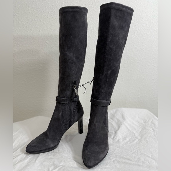 Aquatalia Gray Over the Knee Boots with Suede Finish